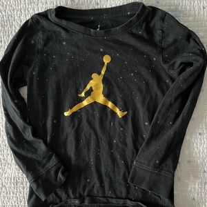 Jordan tops & shorts. 2 long sleeve tops & 1 short. Size 7.